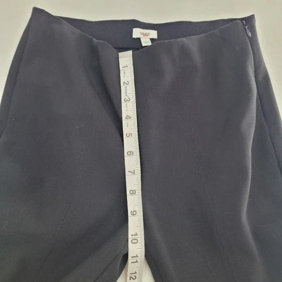 Vince black Stitch-Front Seam Leggings pants slit back ankle zip side small P - Picture 8 of 10